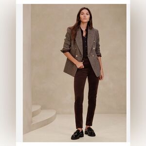 Banana Republic High-Rise Skinny Corduroy Pant size 34 Brown